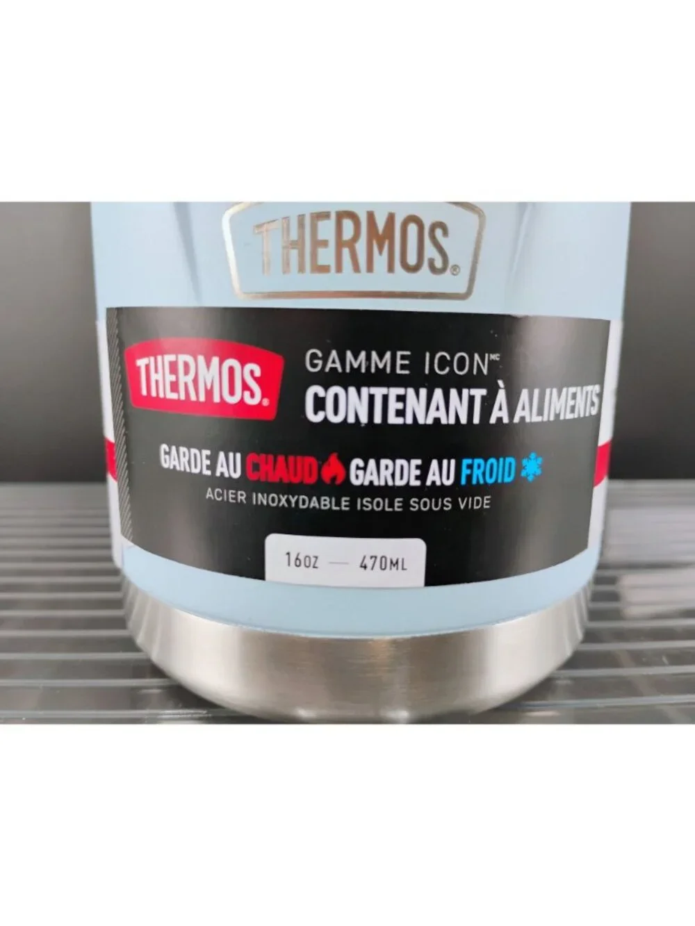 Thermos Icon Series Stainless Steel Food Jar 16oz/470ml Blue Keeps Hot/Cold
